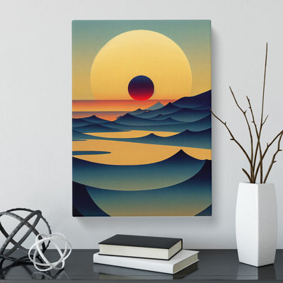 Shiena Sunrise Divisionism - Wrapped Canvas