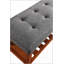 Banc en tissu gris Charla