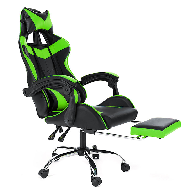 Fauteuil de jeu PC et de course, Vert
