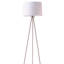Lampe sur pied en métal de 59 po de hauteur, finition blanche, design moderne-66880614