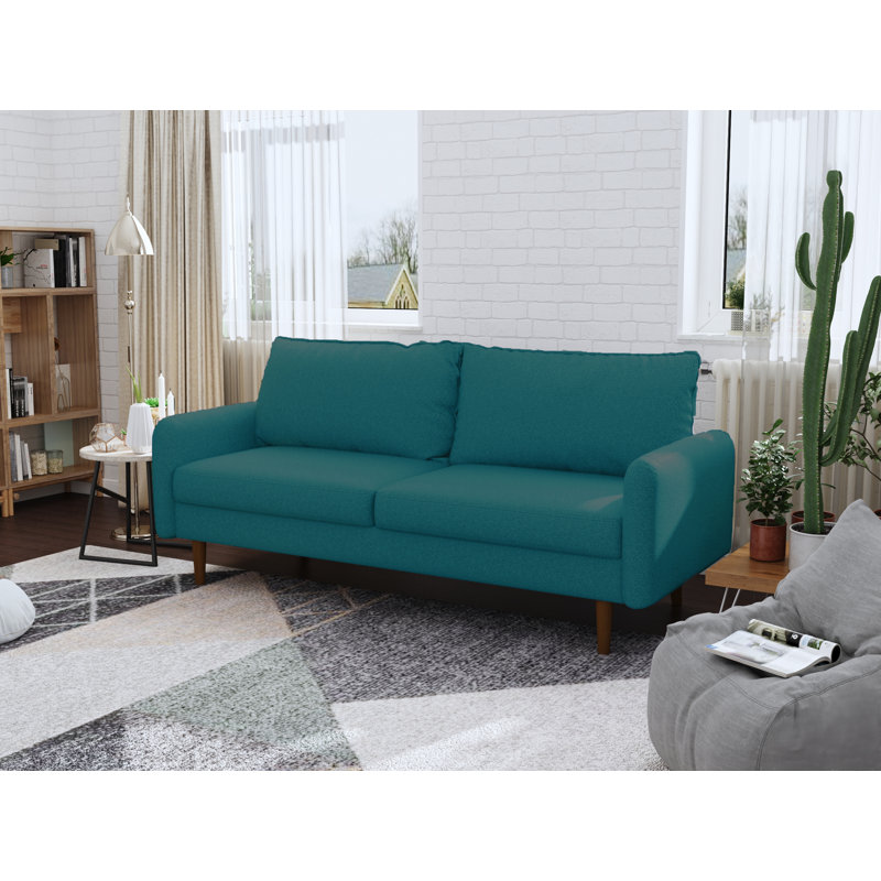 Canapé Bledian, Polyester bleu sarcelle