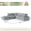  Canapé modulaire rembourré en duvet avec repose-pieds pour le bureau Hifza-138858030