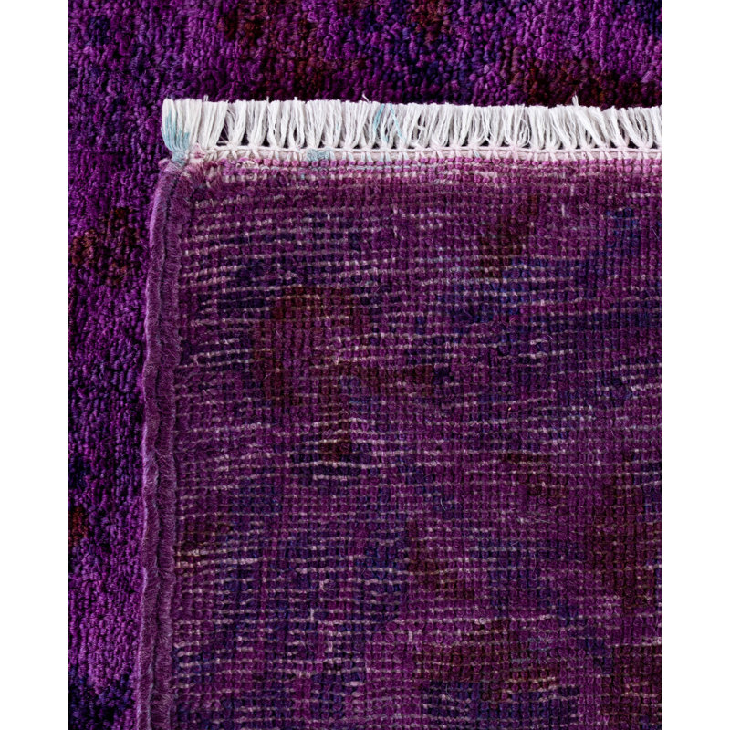 Overdyed One-of-a-Kind 4' 4" X 6' 1" Hand Knotted Area Rug
