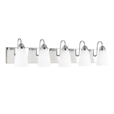 5 Light Frosted Dimmable Vanity Light