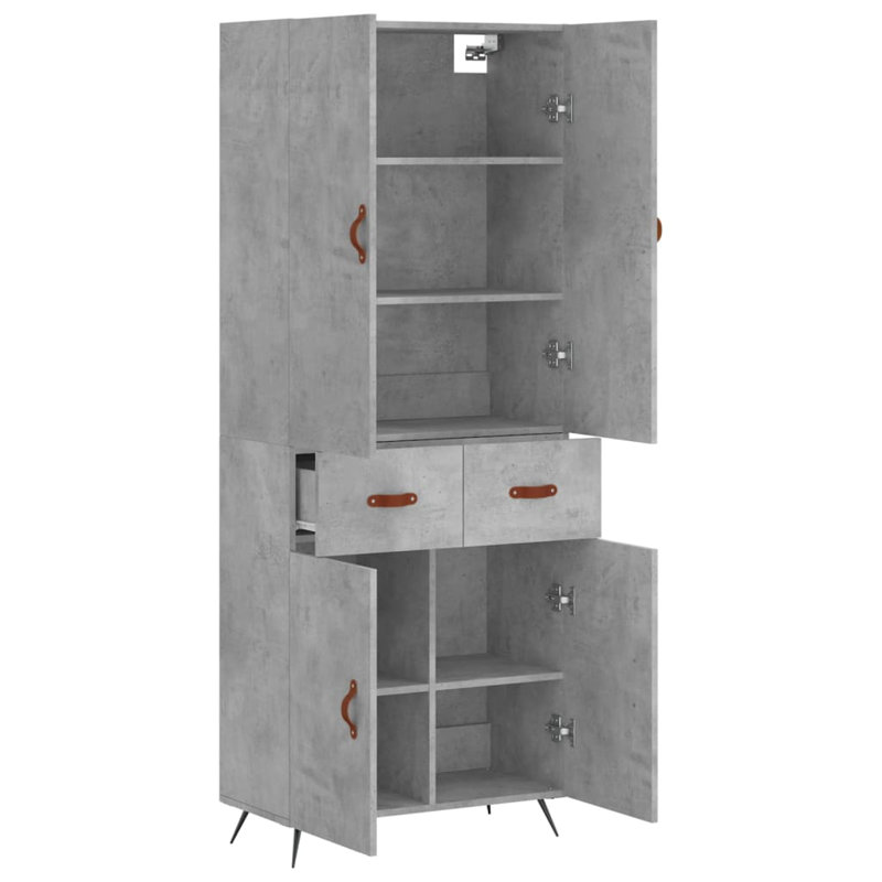 Miky 69.5cm Sideboard, Concrete Grey