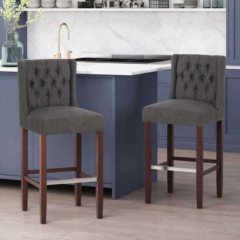 Tabouret de bar d'une hauteur de 30 po, Gris anthracite