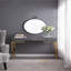 Miroir mural 24 po x 27 po avec cadre noir, miroir décoratif minimaliste contemporain pour le salon, le vestibule, le vestibule, la chambre à coucher