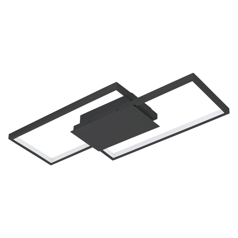 Plafonnier encastré à DEL 20 po Preston, Noir mat