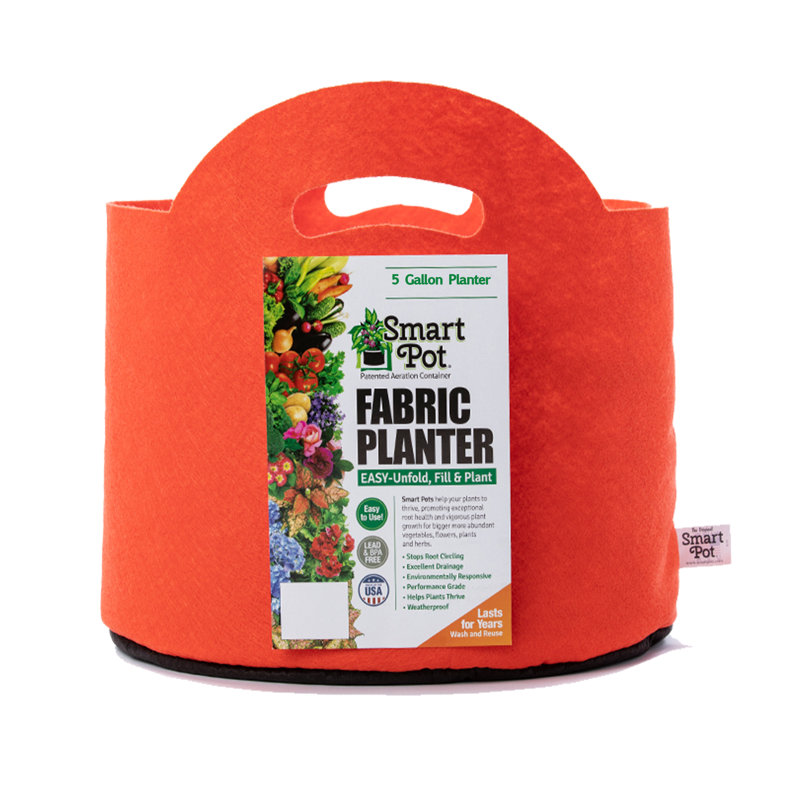 Jardinière en tissu Smart Pot®, 9,5 x 12 x 12, Orange