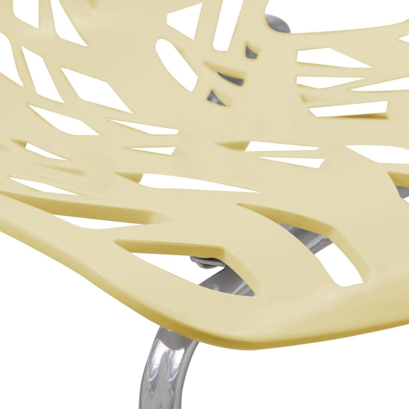 Chaise d'appoint avec pieds chromés, Tanné