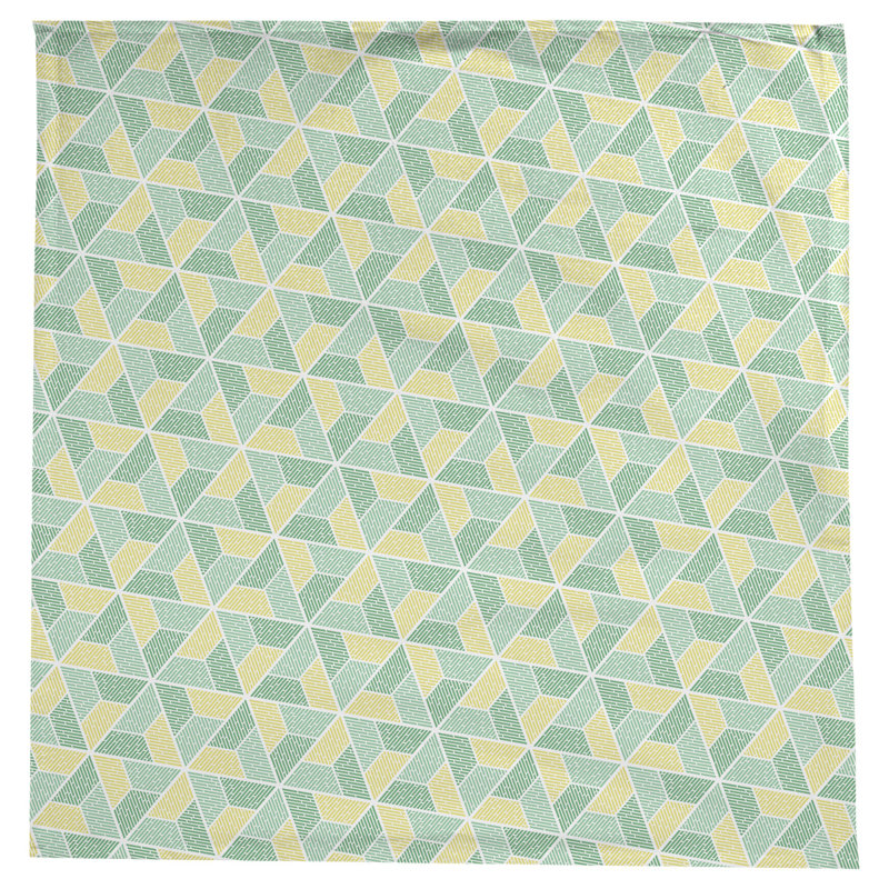 Leffel Trapezoids Tablecloth, Green/Yellow