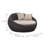 Rattan Courtyard Patio Daybed 55.12'' Wide Circle Wicker Patio Daybed with Cushions-100246706