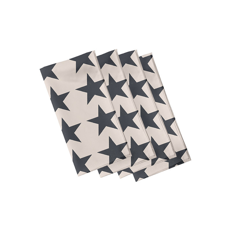 Wrand Polyester Geometric Square Napkin, Blue/Red