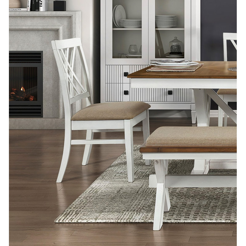 Ensemble de 2 chaises d'appoint rembourrées avec tissu