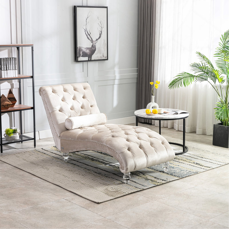 Méridienne Velvet, Velours beige