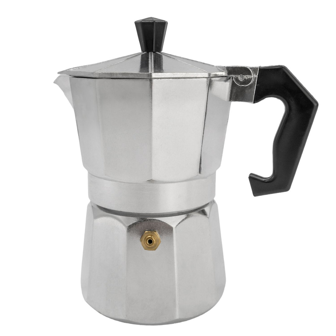 Espressokocher Aluminium 3 Tassen Mokka-Kanne, 160 Ml Italienischer Kaffee, Kaffeebereiter Geeigent Gas, Glaskeramik, El...