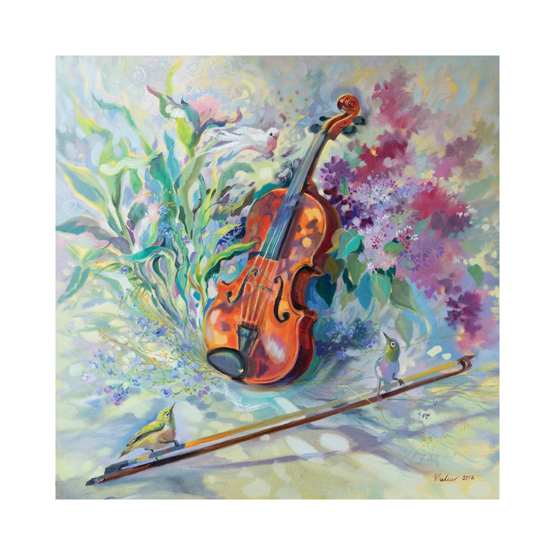 Music Of Spring by Katharina Valeeva - Wrapped Canvas Painting, 30.48 cm H x 30.48 cm W