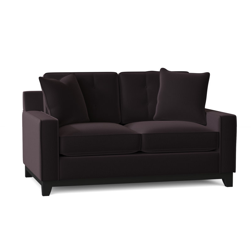 Carollton Upholstered 62'' Loveseat, Bella Aubergine Performance Velvet