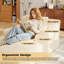 Upholstered Corduroy Accent Chair-2040273143