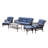 Herrin Wicker 5 - Person Patio Conversation Set with Cushions-1076301242-1081044662