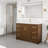 Ilsa 48"W X 18"D Bathroom Vanity With White& Gray Carrara Quartz Countertop And Undermount Porcelain Sink-430971929