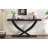 Rustic Console Table with Cross-Leg Design-658365218
