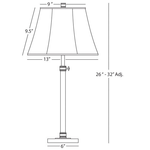 Bruno Buffet Table Lamp, Gray Taupe