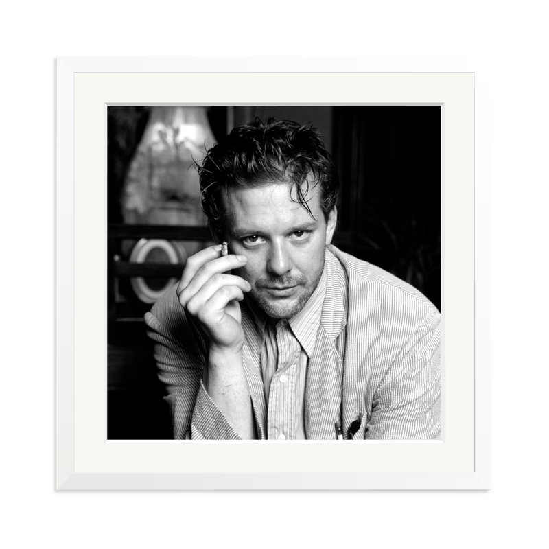 Mickey Rourke, '87, White, 25" H x 25" W