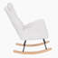 Chaise berçante rembourrée Teddy