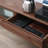 Modern simple black walnut TV cabinet-108062360