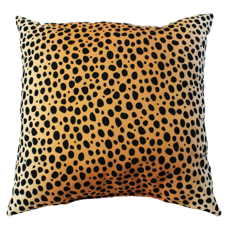 Emer Animal Print Reversible Throw Pillow, Natural