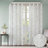 Palm Leaf Burnout Window Sheer White 50"