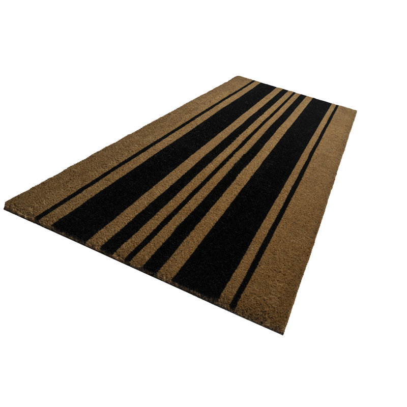 Bold Stripes Coir Doormat, 24" W x 60" L