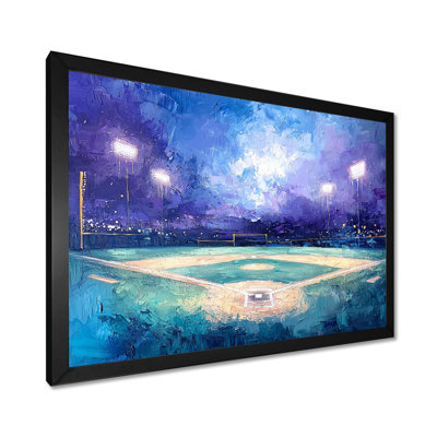 Baseball Field At Night IV - Sport Baseball Wall Art