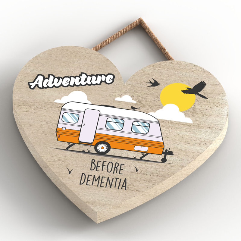 Caravan Dementia Orange - Print on MDF, 9cm H x 10cm W x 0.5cm D