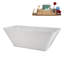 Baignoire autoportante 63 "avec drain interne Streamline-112235266