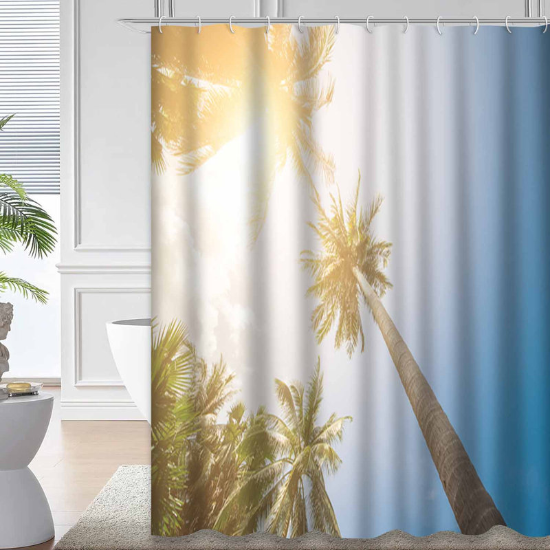Rideau de douche Palm Tree Sun Light, L 72 po x l 84 po