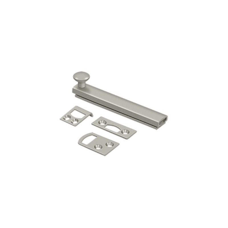 Deltana 4SBCS26 4" Surface Bolt, Concealed Screw, HD in Polished Chrome, Antique Brass