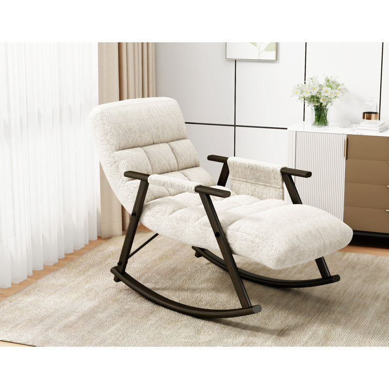 Chaise berçante pliante Casual, Blanc