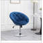 Fauteuil d'appoint pivotant en velours capitonné-162438746