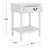Modern Athena Farmhouse End Table –Solid Wood Design in Distressed White with Storage Drawer & Shelf-1683813238