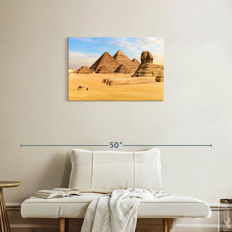 Great Pyramids And Sphinx, 20" H x 30" W
