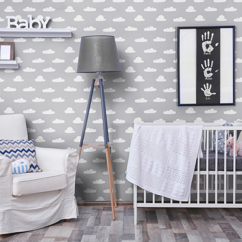 Panneau de papier peint amovible Volpe Clouds Baby, L 8,5 pi x l 24 po