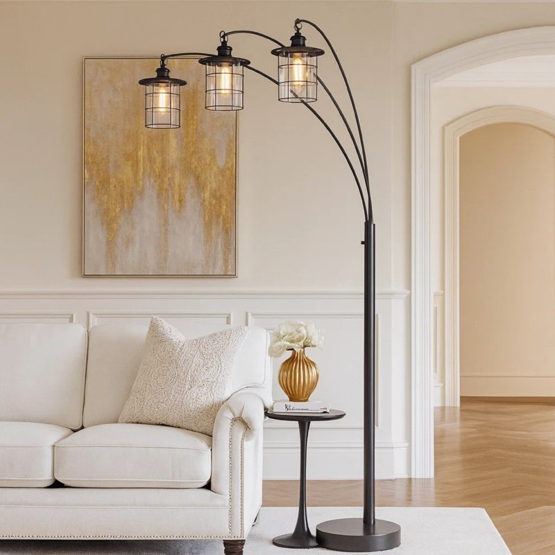 Aadon 89'' Black Tree Floor Lamp