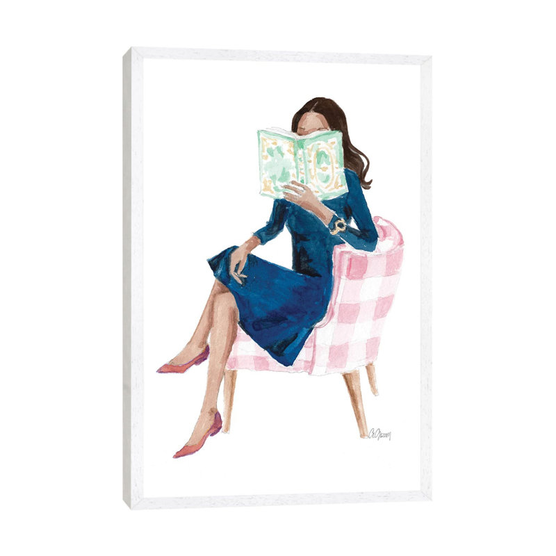 Pink Chair by Style Of Brush - Gallery-Wrapped Canvas Giclée on Canvas, White Framed, 101.6 cm H x 66.04 cm W
