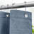 Linen Textured Shower Curtain and Hooks Set-1782405548