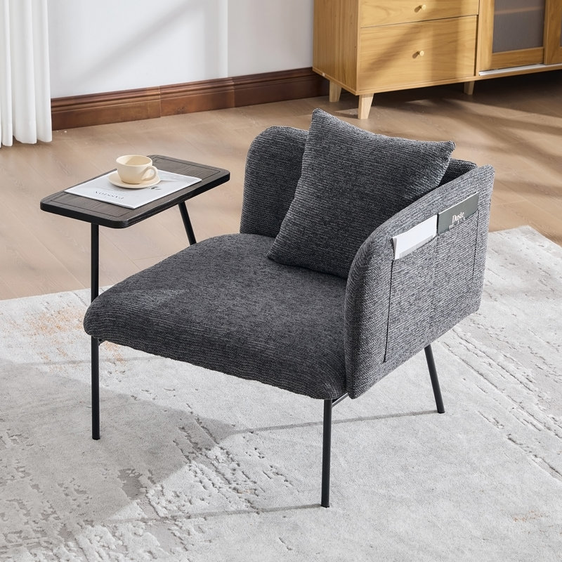 Chaise de loisir, Dark Grey Fabric