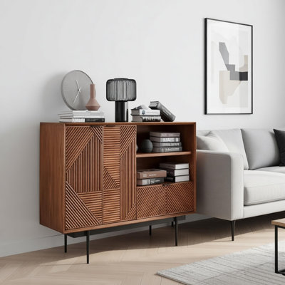Solid Wood Minimalist Storage Sideboard