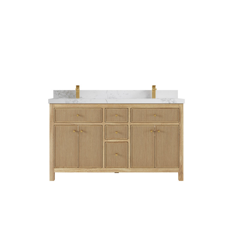 Sonoma 60'' Double Bathroom Vanity with Quartz Top