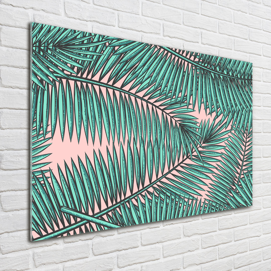 Leaves Of Palm - Unframed Art Prints on Glass